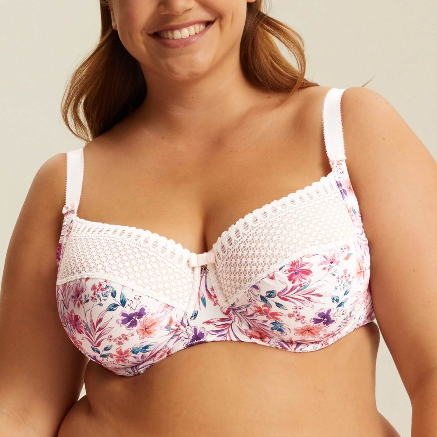 Soutien-gorge Emboîtant Avec Armatures Ivoire Imprimé MARBELLA 3 Soutien-gorge Emboîtant Avec Armatures Ivoire Imprimé MARBELLA – Image 3